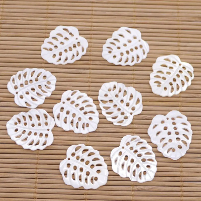 10PCS Shell Leaf Mother of Pearl Jewelry Making DIY