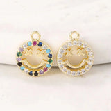 10PCS Smile Face Charms Pendants for DIY Necklace Bracelet Jewelry