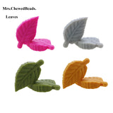 10PCS Silicone Leaf Teether Baby Pacifier BPA-Free DIY Chew Clip