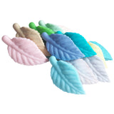 10PCS Silicone Leaf Teether Baby Pacifier BPA-Free DIY Chew Clip