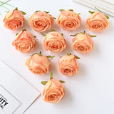 10PCS Silk Artificial Rose Head for DIY Wreaths Wedding Decoration