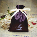 10PCS Silk Gift Bags with Ribbon Packaging Jewelry Satin Drawstring Pouch