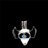 Skull Wing Pearl Cage Floating Charms Locket Aromatherapy Diffuser Pendant