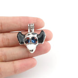 Skull Wing Pearl Cage Floating Charms Locket Aromatherapy Diffuser Pendant