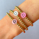 10PCS Smiley Face Clay Beads Bracelet Bohemian Femme Jewelry High Bracelets