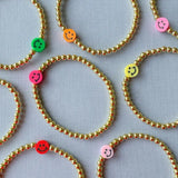 10PCS Smiley Face Clay Beads Bracelet Bohemian Femme Jewelry High Bracelets