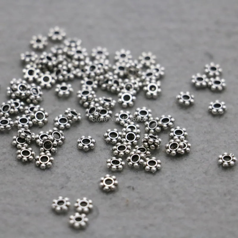 10PCS Metal Snow Beads 6mm for Bracelet Necklace DIY Jewelry Making