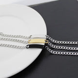 10PCS Stainless Steel Cuban Chain Bracelet for Engraving DIY