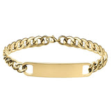10PCS Stainless Steel Cuban Chain Bracelet for Engraving DIY