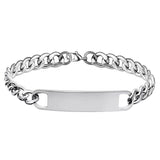 10PCS Stainless Steel Cuban Chain Bracelet for Engraving DIY