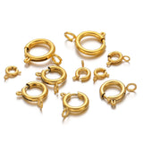 10PCS Stainless Steel Spring Ring Clasps Connectors DIY Jewelry Making