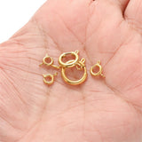 10PCS Stainless Steel Spring Ring Clasps Connectors DIY Jewelry Making