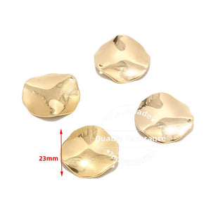 10PCS Stainless Steel Round Earring Charms for DIY Jewelry Making