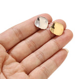 10PCS Stainless Steel Round Earring Charms for DIY Jewelry Making