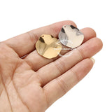 10PCS Stainless Steel Round Earring Charms for DIY Jewelry Making