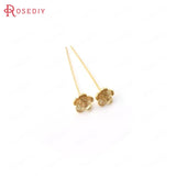 10PCS 18K Color Brass Flat Pins & Needles Jewelry Making Supplies
