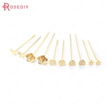 10PCS 18K Color Brass Flat Pins & Needles Jewelry Making Supplies