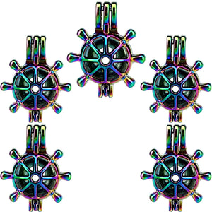 10PCS Steering Wheel Charm Pearl Cage Locket Aromatherapy Diffuser Pendant