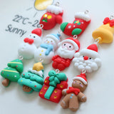 10PCS Striped Christmas Tree Charms DIY Jewelry Pendants