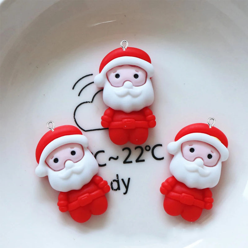 10PCS Striped Christmas Tree Charms DIY Jewelry Pendants