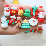 10PCS Striped Christmas Tree Charms DIY Jewelry Pendants