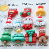 10PCS Striped Christmas Tree Charms DIY Jewelry Pendants