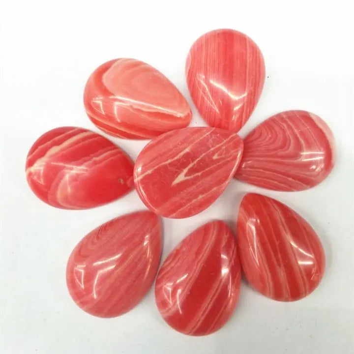 10PCS Red Rhodonite Stone Teardrop Cabochons Beads 10x14mm 13x18mm 18x25mm