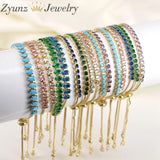 10PCS Tennis Chain Bracelets Cubic Zircon Crystal Women Wedding Party Gift