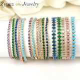 10PCS Tennis Chain Bracelets Cubic Zircon Crystal Women Wedding Party Gift