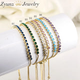 10PCS Tennis Chain Bracelets Cubic Zircon Crystal Women Wedding Party Gift