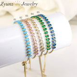10PCS Tennis Chain Bracelets Cubic Zircon Crystal Women Wedding Party Gift
