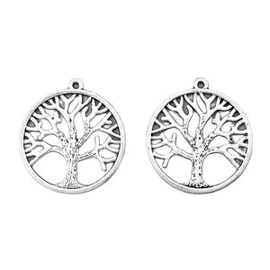 10PCS Tree of Life Charms Pendant DIY Jewelry Making Crafts 33*33mm