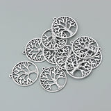 10PCS Tree of Life Charms Pendant DIY Jewelry Making Crafts 33*33mm