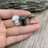 10PCS Natural Quartz Crystal Mushroom Charms
