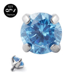 10PCS Titanium G23 0.9mm Thread Stud Lip/Nose Jewelry