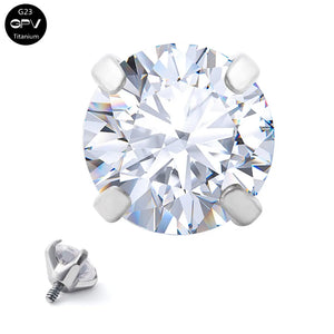10PCS Titanium G23 0.9mm Thread Stud Lip/Nose Jewelry