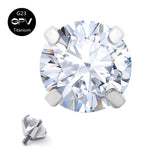 10PCS Titanium G23 0.9mm Thread Stud Lip/Nose Jewelry