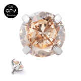 10PCS Titanium G23 0.9mm Thread Stud Lip/Nose Jewelry