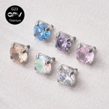 10PCS Titanium G23 0.9mm Thread Stud Lip/Nose Jewelry