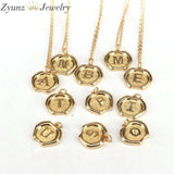 10PCS Top Letters Necklace Alphabet Initial Pendant Necklace Daily Jewelry