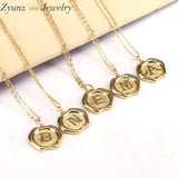 10PCS Top Letters Necklace Alphabet Initial Pendant Necklace Daily Jewelry