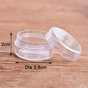 10PCS 10g Transparent Plastic Containers for Stud Earring Jewelry Storage