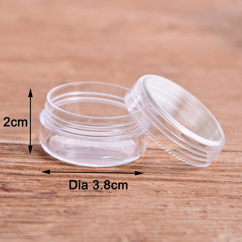 10PCS 10g Transparent Plastic Containers for Stud Earring Jewelry Storage