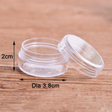 10PCS 10g Transparent Plastic Containers for Stud Earring Jewelry Storage