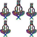 10PCS Tennis Racket Pearl Cage Locket Aromatherapy Diffuser Pendant