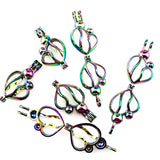 10PCS Heart Pearl Cage Locket Pendant Aromatherapy Diffuser Gift Necklace