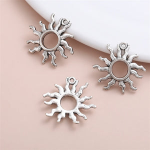 10PCS Sun Charm for Women's Jewelry Pendant Necklace DIY