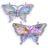 10PCS Vintage Rainbow Butterfly Charm Pendant Gothic Jewelry Supplies
