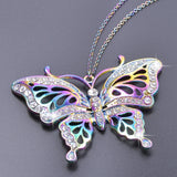 10PCS Vintage Rainbow Butterfly Charm Pendant Gothic Jewelry Supplies