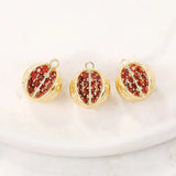 10PCS Watermelon Charms Pendants Plated Copper Zirconia High